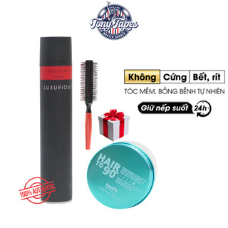 Sáp vuốt tóc nữ hair to 90 kanfa & gôm xịt tóc + tặng lược - keo & wax vuốt tóc chính hãng