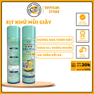 Chai xịt khử mùi hôi chân, hôi giày Ximo 300ml, lưu hương thơm lâu, công nghệ ion bạc kháng khuẩn, an toàn cho da