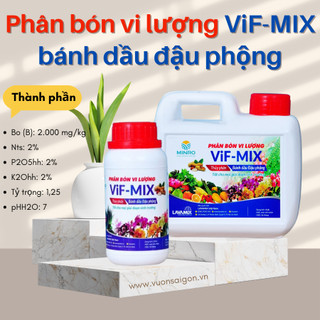 Phân bón vi lượng thủy phân bánh dầu đậu phộng ViF-MIX chai 250ml - Green City