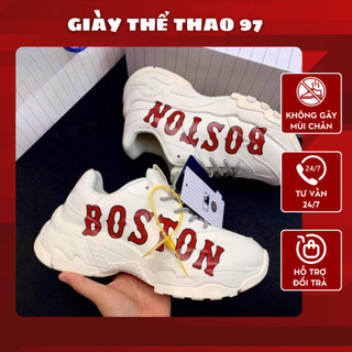 Giày thể thao mlb nam nữ, giày boston tăng chiều cao trắng chữ đỏ thời trang hot hit