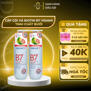 Cặp dầu gội xả biotin B7 VISIAMI 780ml dưỡng ẩm phục hồi siêu mềm mượt hương nước hoa Danawa 750ml