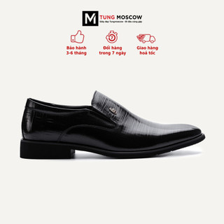 Giày tây lười da bò Tùng Moscow thiết kế da nhăn phong cách lịch sự chững chạc - SP006258