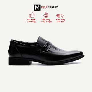 Giày tây lười da bò Tùng Moscow thiết kế đai ngăn chống co giãn mũi nhọn thời trang - SP006260