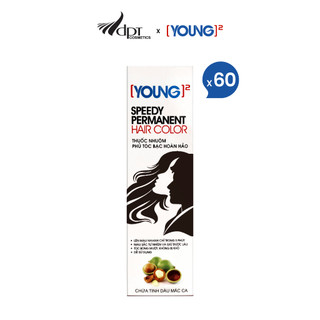 Combo 60 kem nhuộm phủ bạc tại nhà YOUNG màu tự nhiên và thời trang 60g 