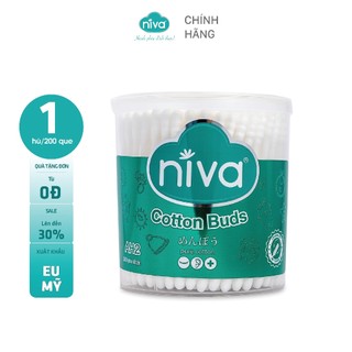 Hũ Tăm Bông NIVA Dành Cho Người Lớn Hũ 200 Que Nhựa Ah2