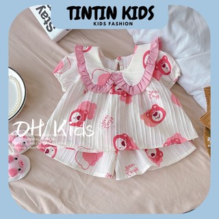 Bộ Pizama cánh tiên nhiều họa tiết động vật cho bé gái 6-14kg 