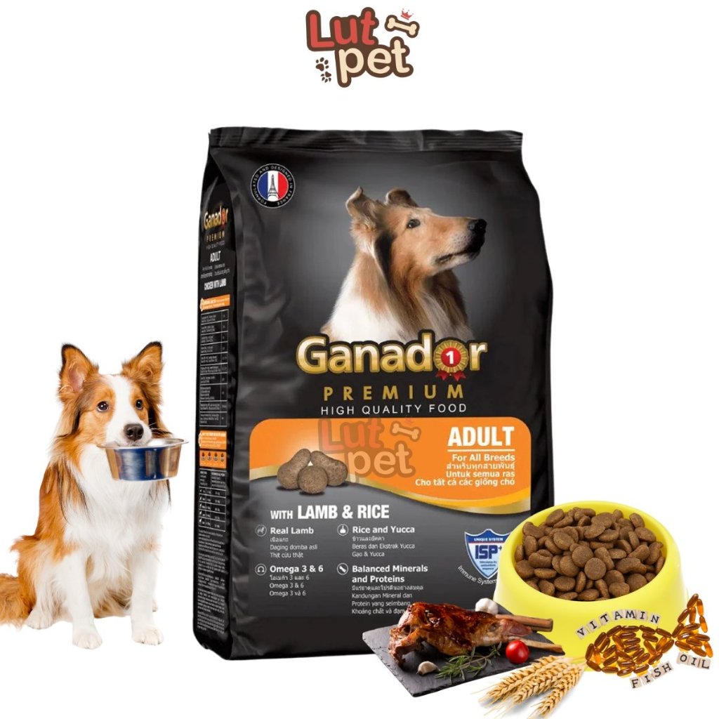 Thức ăn hạt cho chó Ganador Adult (vị gà & thịt cừu) 400gr - lutpet