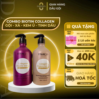 Dầu Gội Xả Collagen Organic Biotin STAREDD Ngăn Ngừa Rụng Tóc Kích Thích Mọc Tóc Danawa 500ml