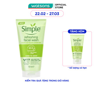Sữa Rửa Mặt Simple Refreshing Facial Wash Dành Cho Mọi Loại Da 150ml