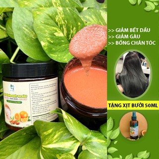 Tẩy tế bào chết da đầu cam bạc hà, giúp giảm bết, phồng chân tóc (Tặng xịt Bưởi)