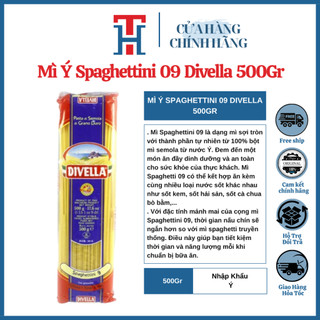 Mì ý sợi nhỏ spaghettini 09 divella 500gr