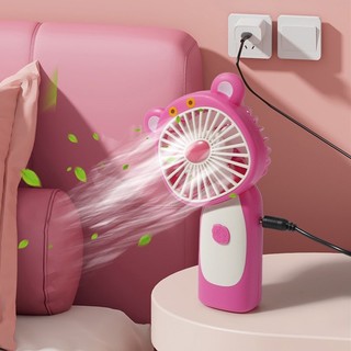 Quạt cầm tay hình gấu đáng yêu, quạt mini tích điện cầm tay giá rẻ