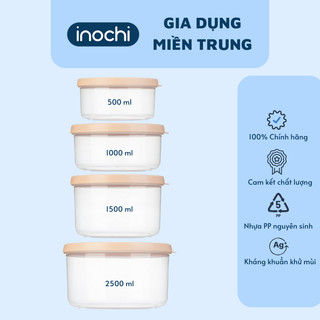 Hộp nhựa tròn trong suốt đựng thực phẩm Inochi đủ size (tiêu chuẩn Nhật Bản)