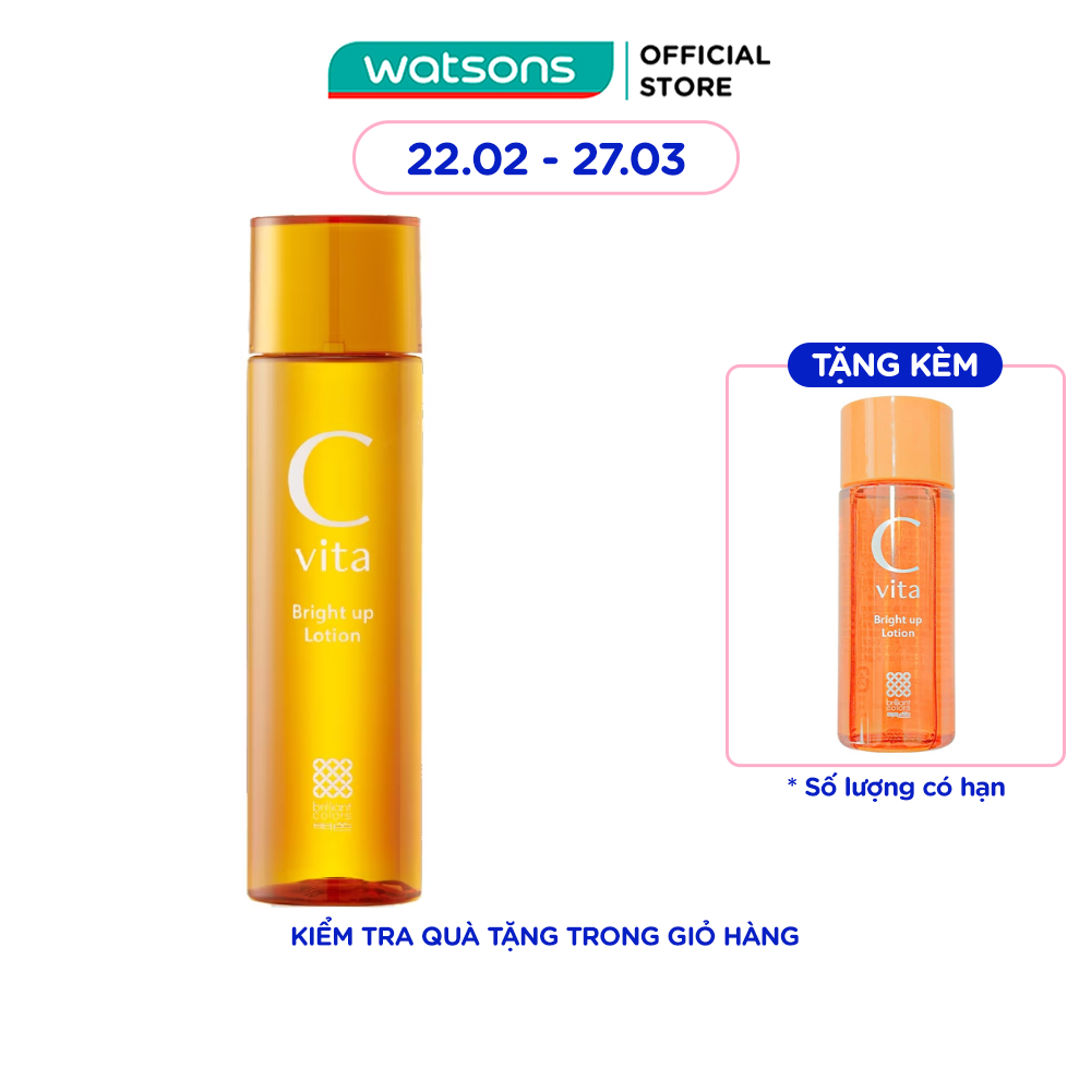 Nước Hoa Hồng Meishoku C Vita Dưỡng Trắng Bright Up Lotion 150ml