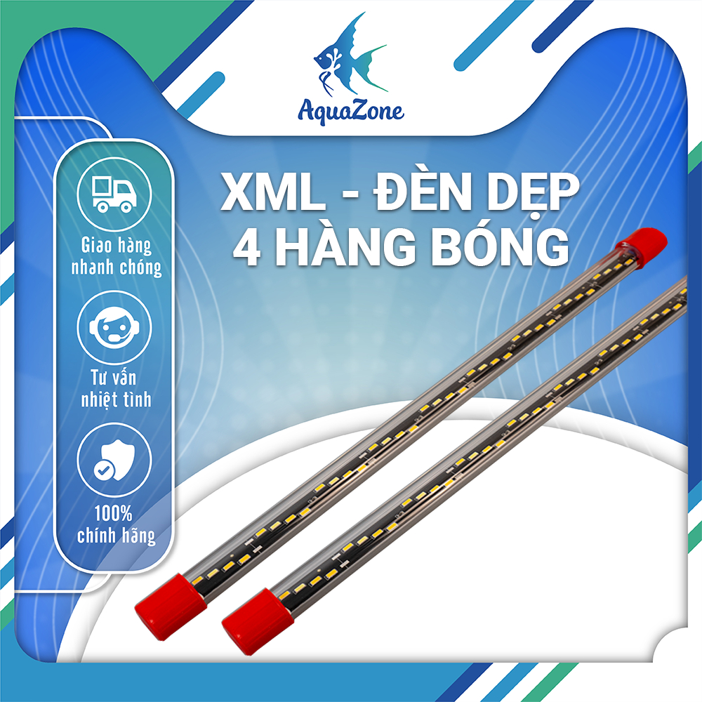 Đèn led dẹp XML 4 hàng bóng siêu sáng, màu sắc tự nhiên đỏ/vàng/trắng, tăng màu sắc cho cá Koi , cá 