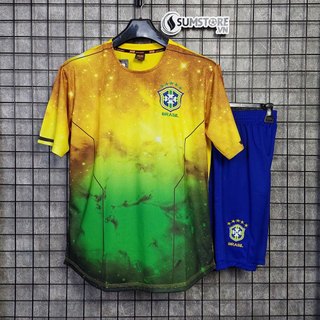 Bộ Áo Đấu Tuyển Brazil Vàng Fan - Đồ Đá Banh Đẹp