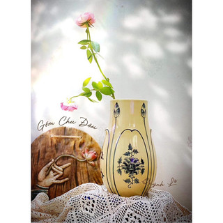 Bình hoa sen 29cm - gốm chu đậu