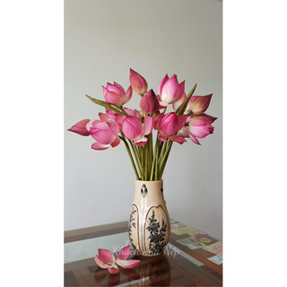 BÌNH HOA SEN 29cm - GỐM CHU ĐẬU