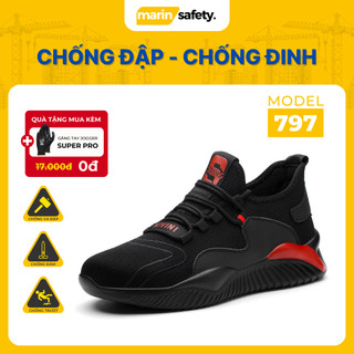 Giày bảo hộ lao động siêu nhẹ AGOTA A797 dáng thể thao, có mũi thép chống va đập, đế lót Kevlar chống đâm xuyên