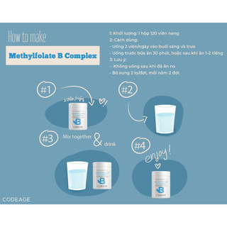 Viên uống bổ não Codeage Methylfolate B Complex 120 viên