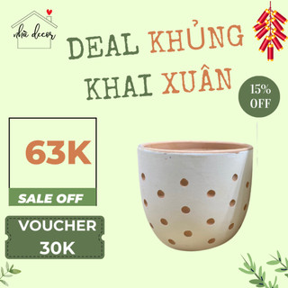 Chậu đất nung Nhà Decor size 14x13cm trồng cây cảnh trồng sen đá ship 1h lỗi hỏng 1 đổi 1