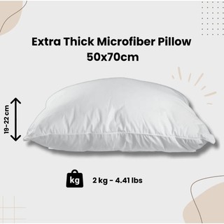 Gối microfiber siêu mềm 50x70 cm - loại siêu dày - 2kg - dòng hàng khách sạn 4-5 sao - 1 cái