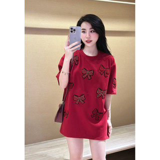 Áo phông nơ đá đỏ qc