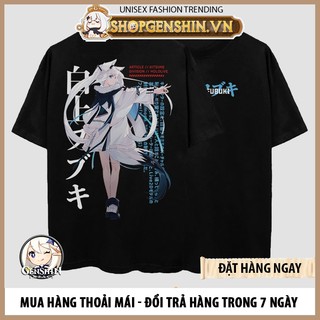 Áo thun Hololive Shirakami Fubuki Digital Art (Black) ngắn tay