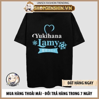 Áo thun Hololive Yukihana Lamy (Black) ngắn tay