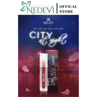 Son kem lì không chì belips bst "city at night" kháng nước siêu mướt mềm môi 4.2ml - nedevi chính hãng