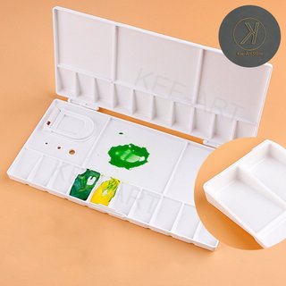 [Kee-art]Khay Pha Màu Đôi PALETTE,Khay Pha Màu Có Nắp