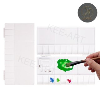 [Kee-art]Khay Pha Màu Đôi PALETTE,Khay Pha Màu Có Nắp