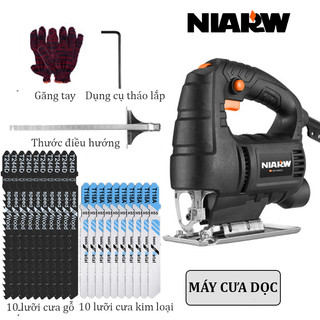 Máy cưa lọng NIARW tặng kèm 20 lưỡi cưa, máy cưa gỗ cầm tay chạy điện, máy cưa dọc