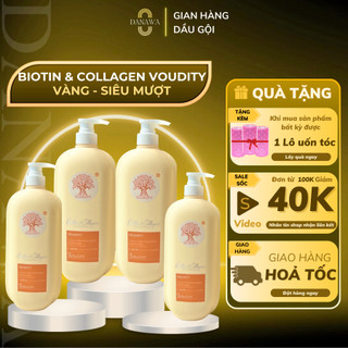 Dầu Gội Biotin Collagen Voudioty VÀNG Siêu Mượt, Giảm Rụng Tóc, Hỗ Trợ Nang Tóc 500 1000ml 