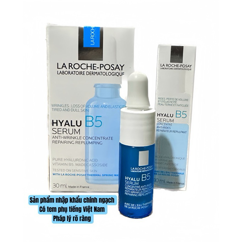 DATE XA [Auth có tem phụ tiếng Việt] Serum Hyalu B5 La Roche Posay 30ml, 10ml