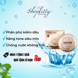 Phấn phủ kiềm dầu Sivanna nâng tone chống nước suốt 24h cam kết không trôi không bết dính siêu mịn;