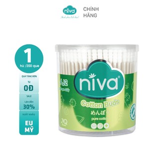 Hũ Tăm Bông NIVA Dành Cho Người Lớn Hũ 200 Que Giấy Aj2