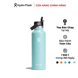 Bình nước hydro flask standard flex straw cap s21fs - 21 oz 621ml (nhấp "mua để nhận quà" để chọn quà tặn