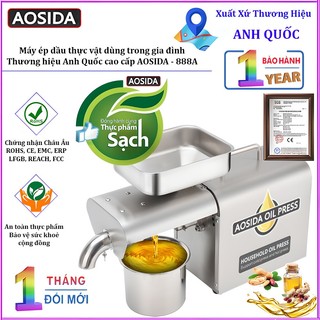 Máy ép dầu thực vật dùng trong gia đình. Thương hiệu Anh Quốc cao cấp AOSIDA - 888A. Núm điều chỉnh