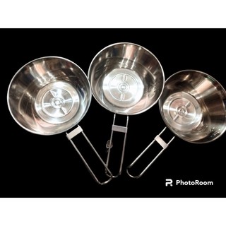 Gáo múc nước lèo inox có vạch đo lường 300ml