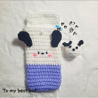 Túi đựng máy tính casio, túi bỏ máy tính, túi máy tính, túi len hình pochacco cute xinh xắn