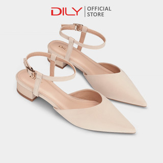 Giày cao gót nữ DILY mũi nhọn thời trang kiểu dáng basic, giày bít nữ thiết kế ankle strap cao 3cm AA0469