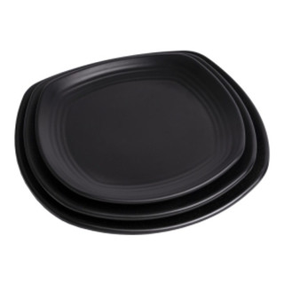 Đĩa nhựa vuông đen nhám, đĩa nhựa Melamine dày dặn đủ size