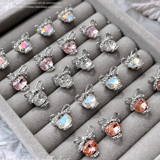 Phụ kiện charm nơ ôm đá lẻ 1 viên đính nail trang trí móng