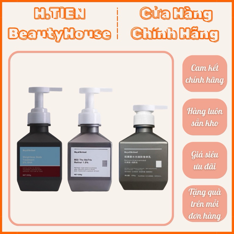 Kem trắng sáng da body ROYA RETINOL B22 THE MATRIX 200g