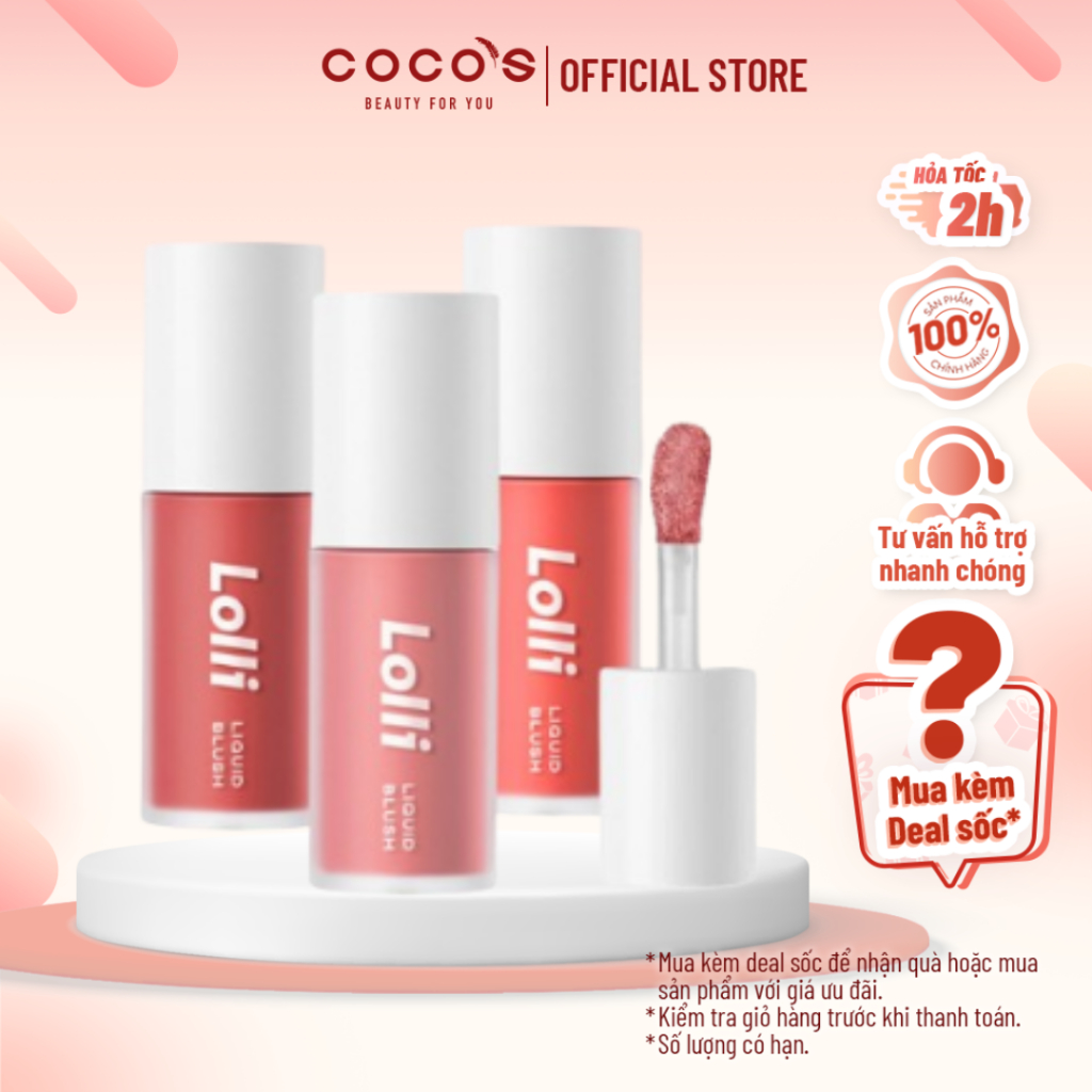 Má Hồng OFÉLIA Lolli Liquid Blush Má Hồng Dạng Kem Cho Đôi Má Hồng Xinh Xắn  4.3g