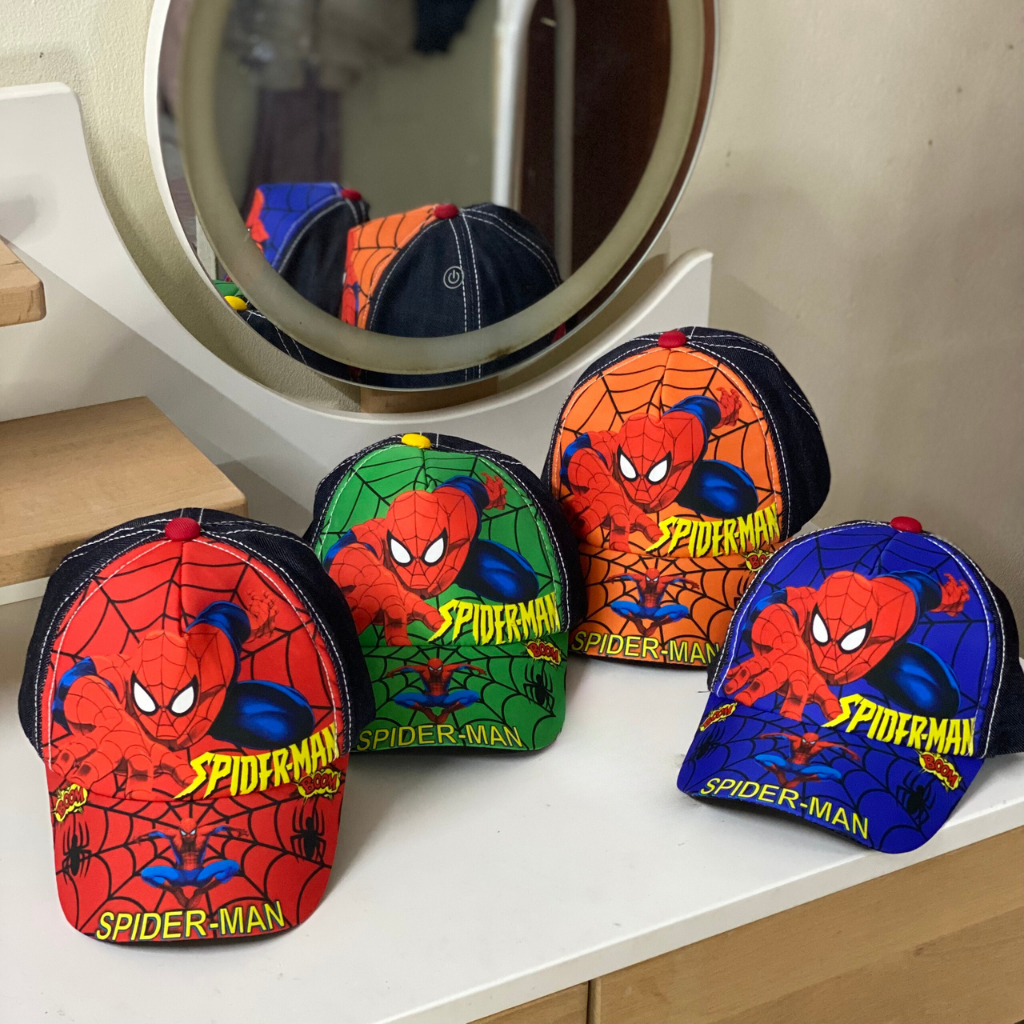 Mũ lưỡi trai bé trai, mũ in hình siêu nhân có quai dán tiện lợi cho bé 3-8 tuổi