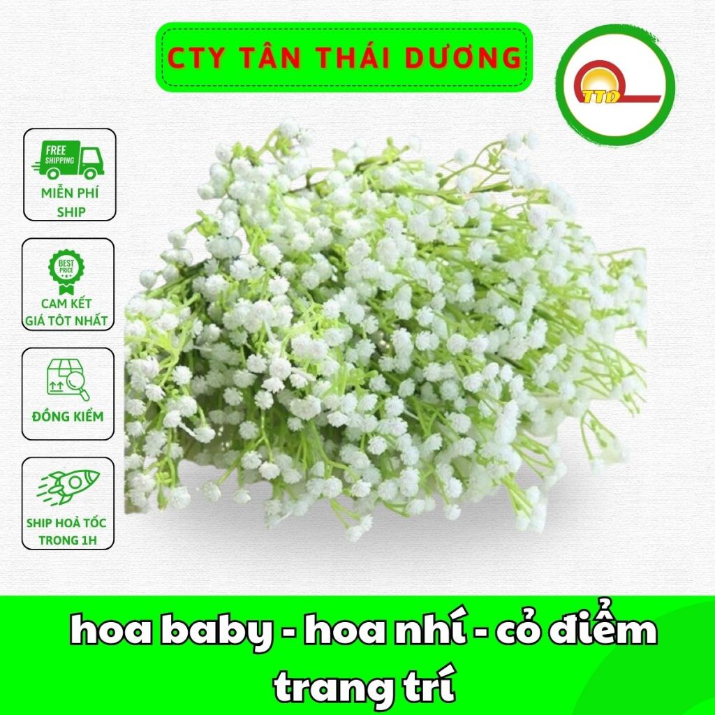 100g hoa baby - hoa nhí - cỏ điểm trang trí hộp quà , bó hoa tươi - hoa sáp