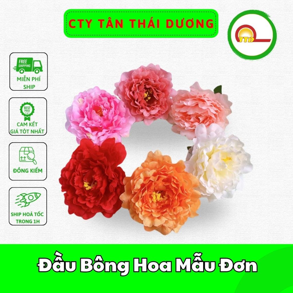 Đầu Bông Hoa Mẫu Đơn Làm Oản Trang Trí - Decor Loại Đẹp