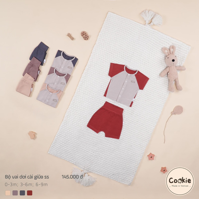 Cookie - Bộ cộc cài thẳng sơ sinh
